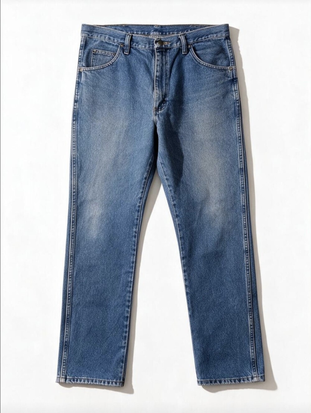 Rustler Mens 36x34 Regular Fit Blue Denim Jeans Heavyweight Cotton